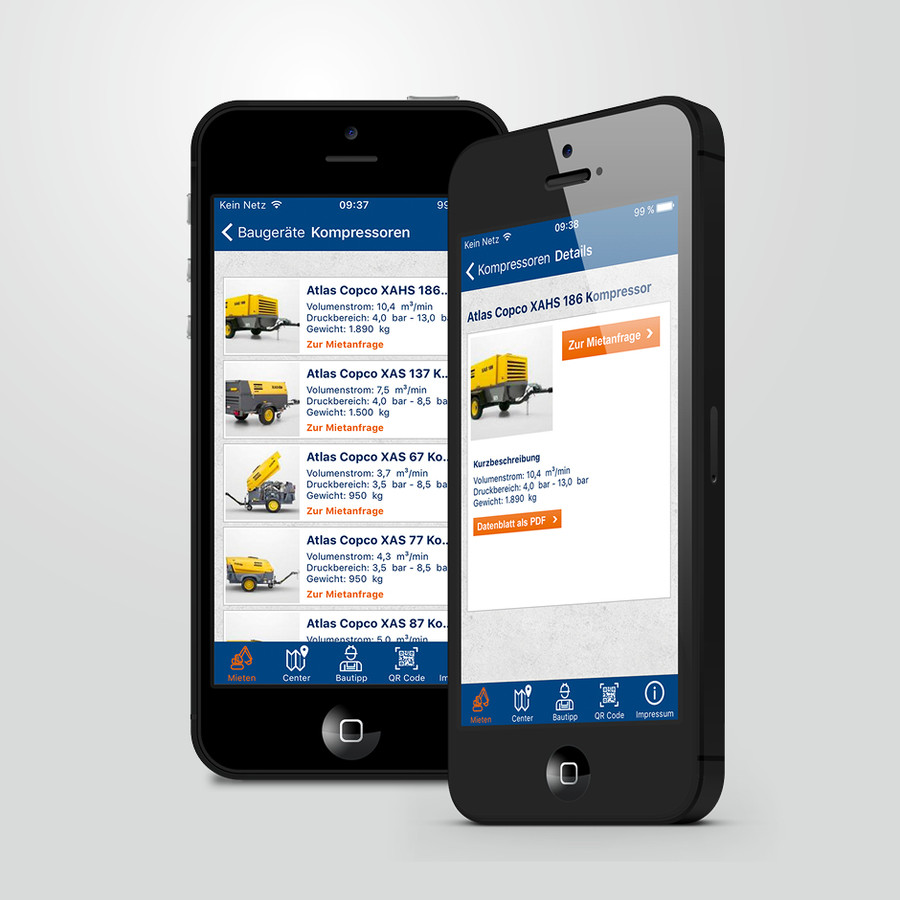 HKL Mietanfrage per App