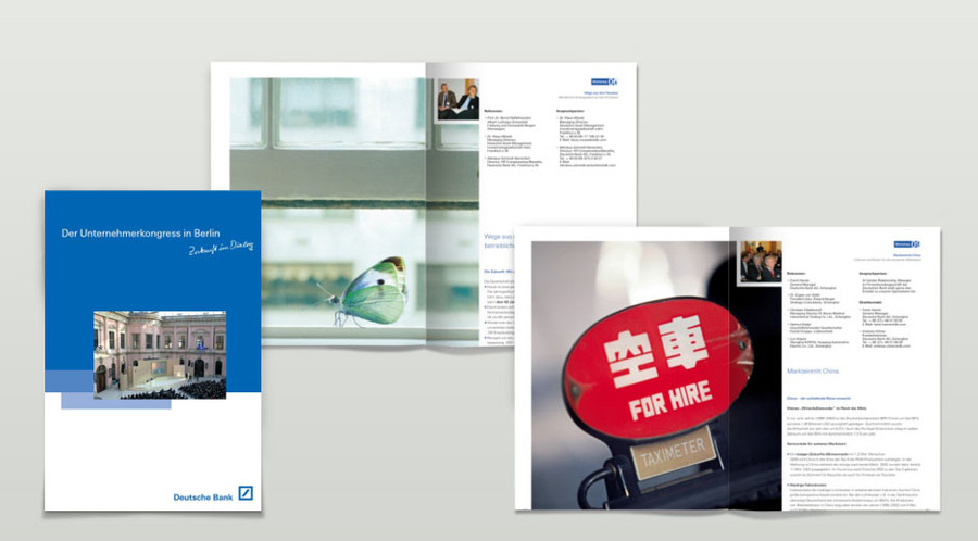 Broschüre für die Deutsche Bank