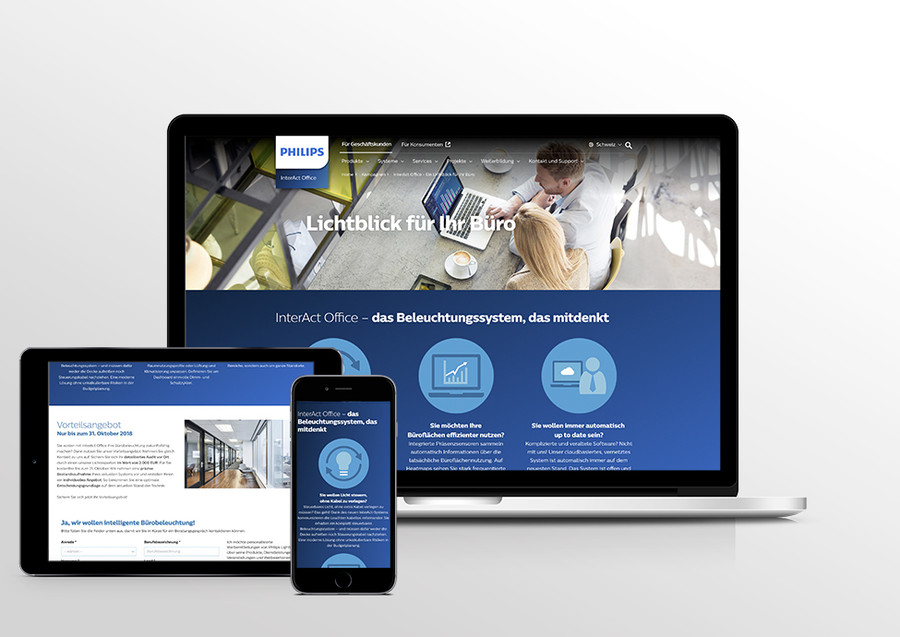 Landingpage für Philips Lighting