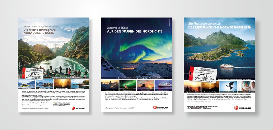 Anzeigenwerbung für Hurtigruten