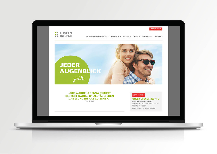 Website für die Blindenfreunde.de