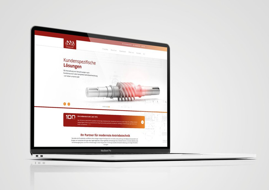 Website für ZAE Antriebssysteme
