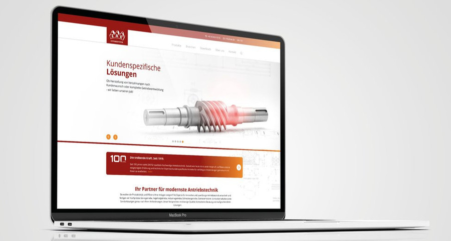 Website für ZAE Antriebssysteme