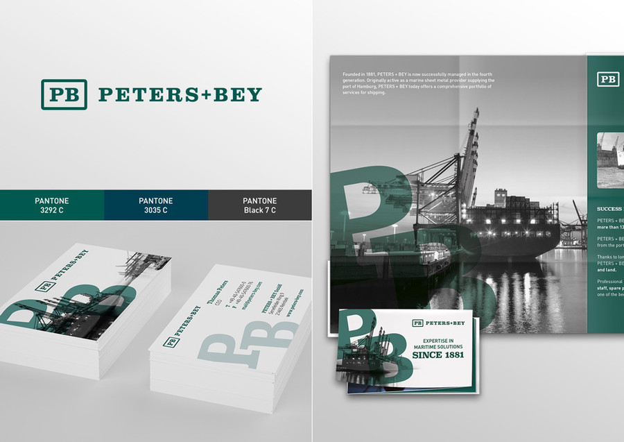 Corporate Design-Beispiel Peters + Bey