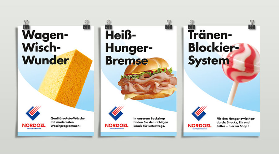 Plakatkampagne für Nordoel Tankstellen