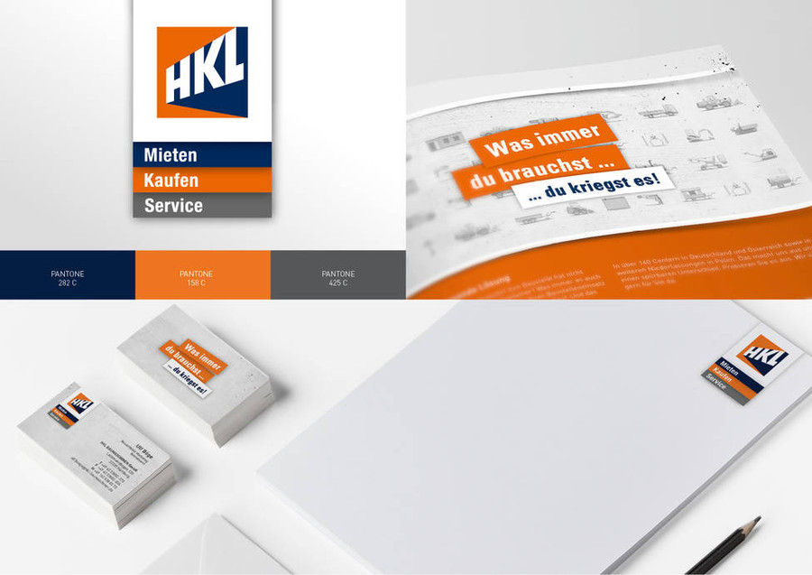 Corporate Design-Beispiel HKL Baumaschinen