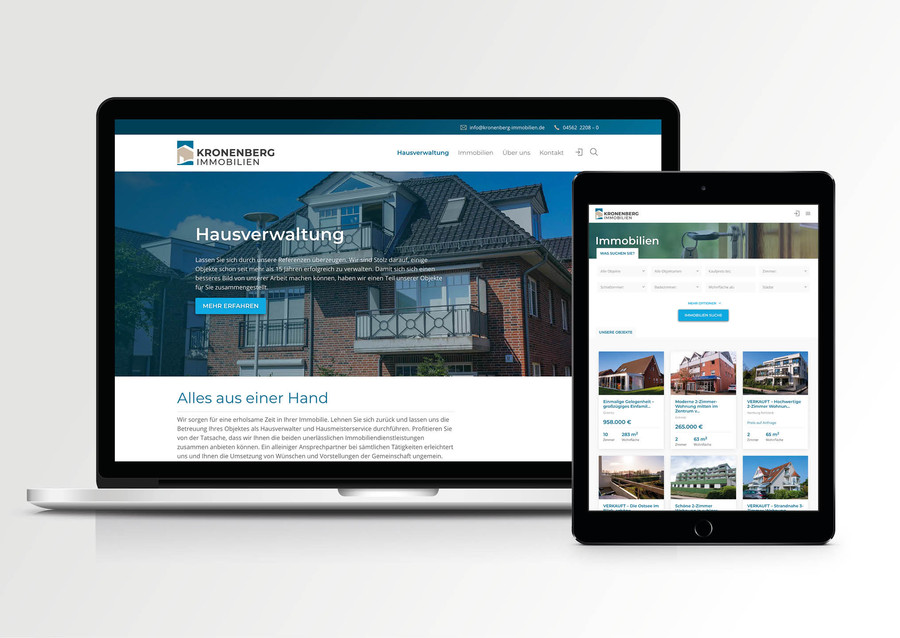 Website für die Kronenberg Hausverwaltung