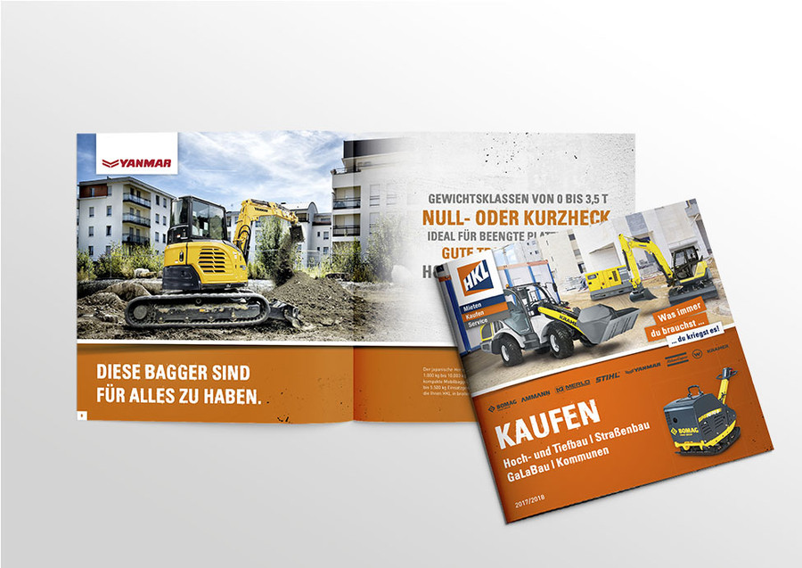 Broschüre für HKL Baumaschinen