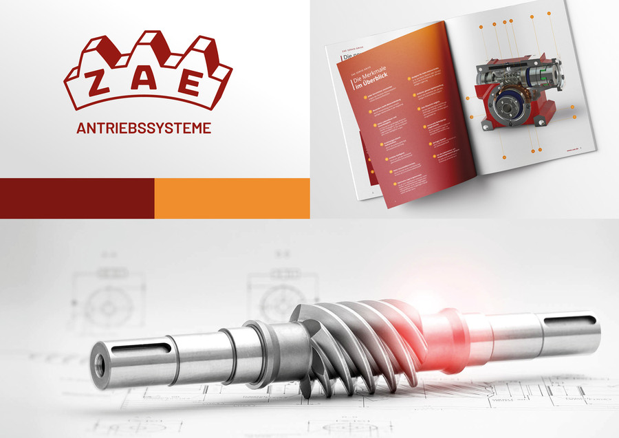 Corporate Design-Beispiel ZAE Antriebssysteme