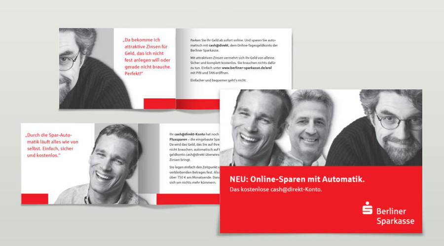 Mailings zur Neukundengewinnung für Berliner Sparkasse