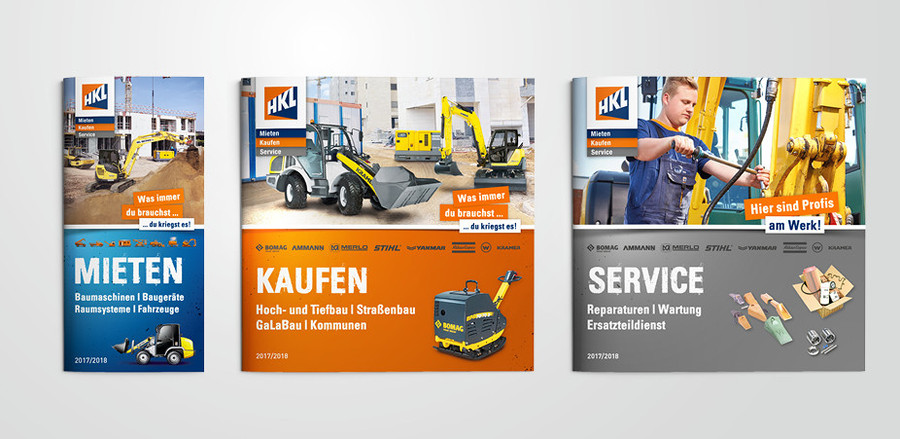 Neues Broschürendesign mit Farbcodierung