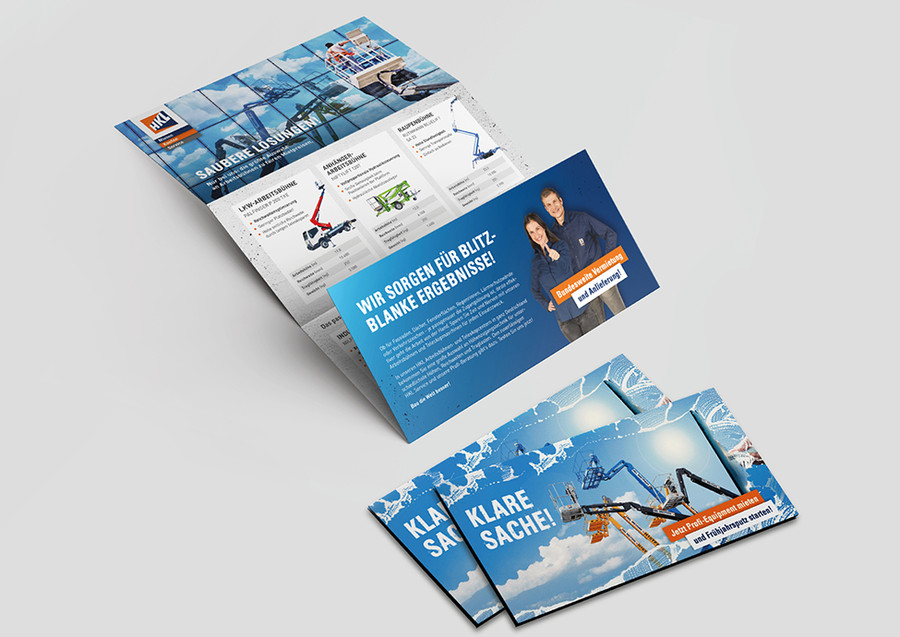 Selfmailer Neukundengewinnung HKL Baumaschinen
